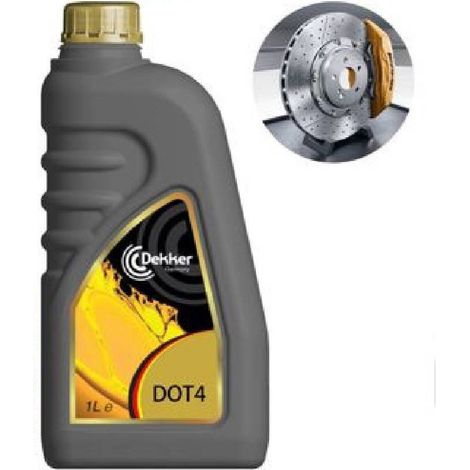TRADE SHOP - Olio Freno Fluido Liquido Per Impianti Frenanti Idraulici 1lt Per Auto Moto Dot4 -