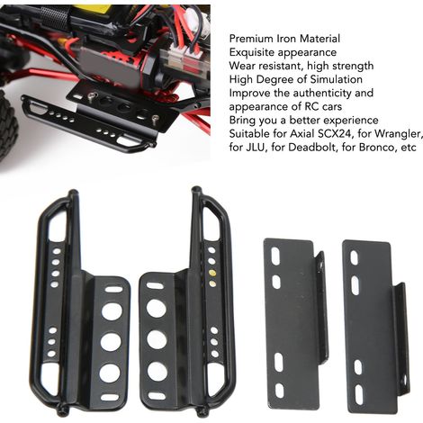 Marchepieds latéraux de rechange pour voitures télécommandées Axial SCX24, Wrangler, JLU, Deadbolt et Bronco marchepieds latéraux en fer pour voitures télécommandées. (1/5)