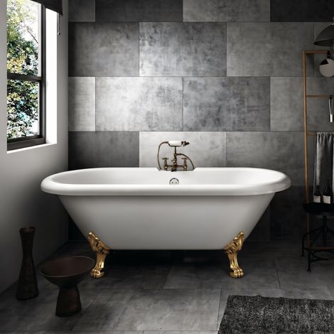 Bañera con patas CHELSEA 170 cm patas LEÓN DORADAS (1/4)