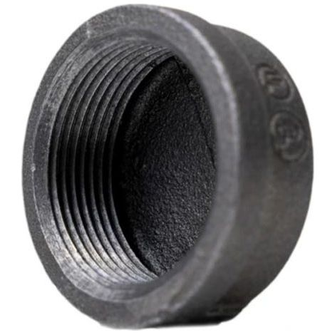 IDMAR 3/4" schwarze runde Kappe