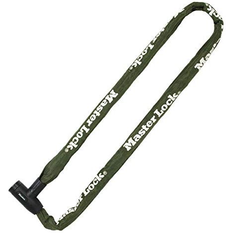 Master Lock 8023EURDCC Lucchetto Bici con Chiave, 100 cm Catena, Verde (1/4)