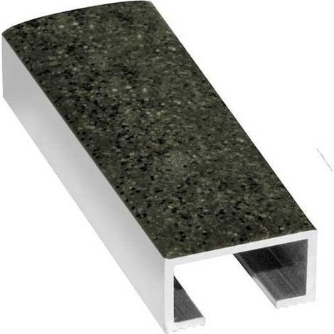 Listello testa piatta in alluminio glitterato colorato 2 metri : Colore - Smoke, Modello - 15X8MM