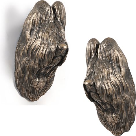 Pastore francese Briard, Berger de Brie - statuetta di cane, busto da appendere, decorazione unica per gli amanti dei cani di Art-Dog (1/5)