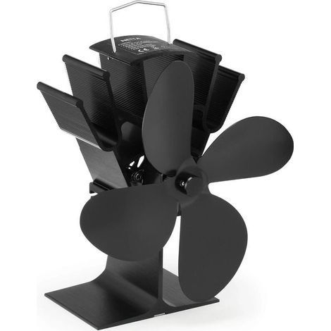 Ventilateur de Poêle à Bois Thermodynamique sans Électricité - Pales en Pétale (5), Silencieux, Déplacement d'Air Optimal pour Cheminée, Poêle à Pétrole ou Foyer (1/5)