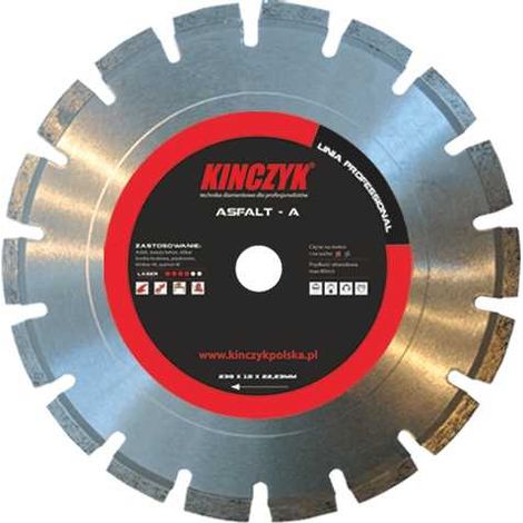 Disque diamant Kinczyk 21-1015 POUR asphalte asfalt-A professionnel Ø 350 mm (1/4)