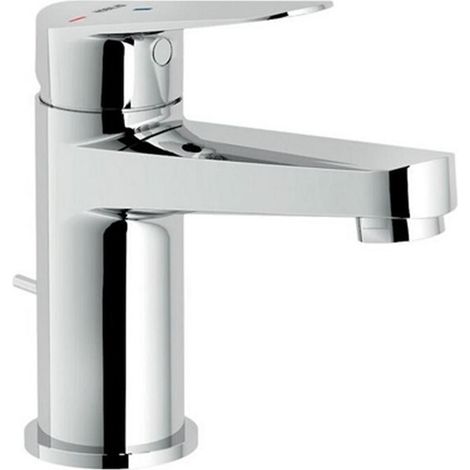 Nobili – Mitigeur lavabo chromé monocommande – Mousseur anticalcaire M24 x 1 – Limiteur d'énergie eau froide – Design intemporel (1/7)