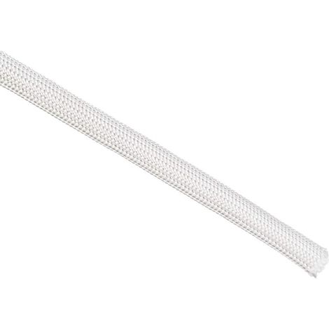 Gaine Isolation Tresse Blanc Fibre Verre (1/4)