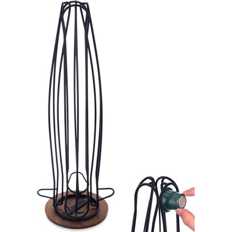 Soporte giratorio para c谩psulas de caf茅, de metal, negro, 40 cm (1/5)