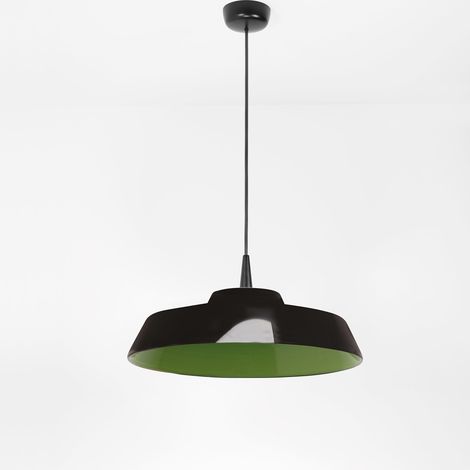 Circus Black Lampe À Suspension À Led, Diffuseur En Céramique Artisanale, Finition Verte, Diamètre 35 Cm, Lumière Chaude 2700K, Dimmable Triac (1/2)