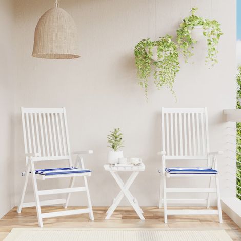 Lot de 2 Coussins de chaise de jardin Coussin de siège Coussins pour Fauteuil de Jardin 50x50x3 cm tissu DHNET2101422 (1/5)