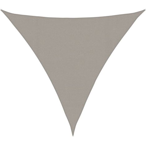 Voile d'ombrage  Voile de parasol 160 g/m² triangulaire gris clair 4x4x4 m PEHD