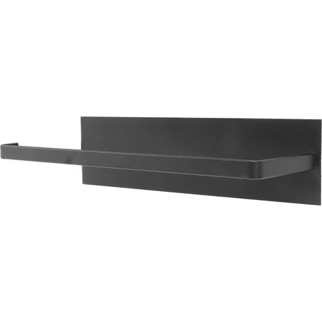 Distributeur d'essuie-tout élégant et simple, adhésif robuste, support pour rouleaux de papier pour cuisine, salle de bain, armoires, noir (1/5)