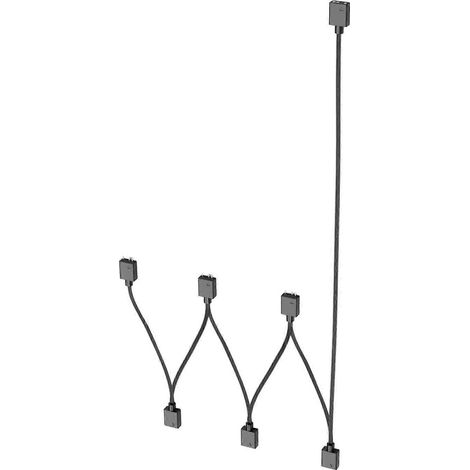 Hochwertiges 3-PIN ARGB LED-Lüfter-Synchronisationskabel für gleichmäßige Lichteffekte am Lüfter, ARGB-Splitterkabel für PC-Beleuchtung, Schwarz (Schwarz) (1/5)