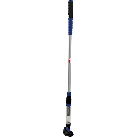 Aspirateur de Piscine avec Barre Télescopique de 2,1 m en Polyamide Deux Brosses avec Durée de 50 Min Débit 24 l/Min 9 W Clapet Anti-Retour Nettoyage Ciblée Couleur Argent Noir (1/5)