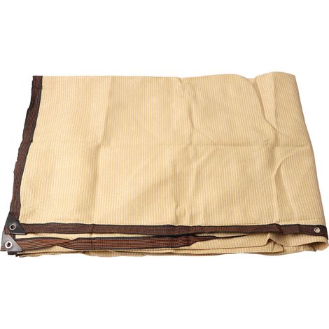 Sun Shade Sail PE Encrypted Thickened Anti Aging UV Block Rectangle Canopy Sunshade Net for Outdoor Patio Garden Yard Lawn Deck Beige