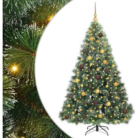 Künstlicher Weihnachtsbaum mit 300 LEDs Grün 180 cm PE und PVC vidaXL