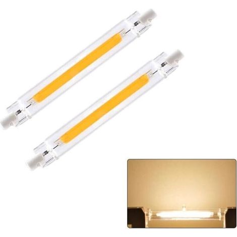 Ampoule LED R7S 118 mm Dimmable 10 W Blanc Chaud Équivalent 100 W Remplacement Halogène AC/DC 220 V Compatible Variateur (1/4)