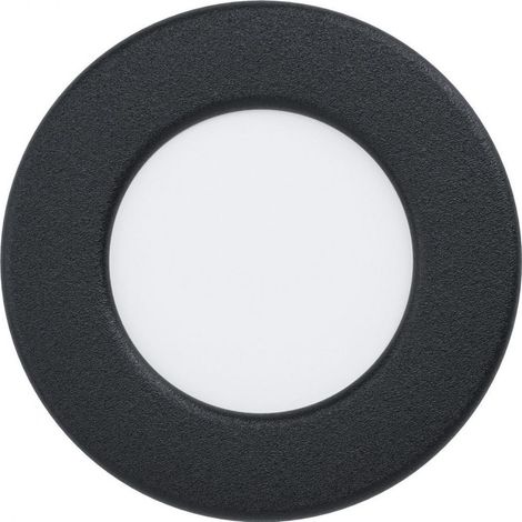 Iluminación empotrable Eglo Fueva 5 Forma Redonda Ø 8 cm. Salón, cocina y baño. Estilo moderno. Acero y Plástico. Color blanco y negro (1/2)