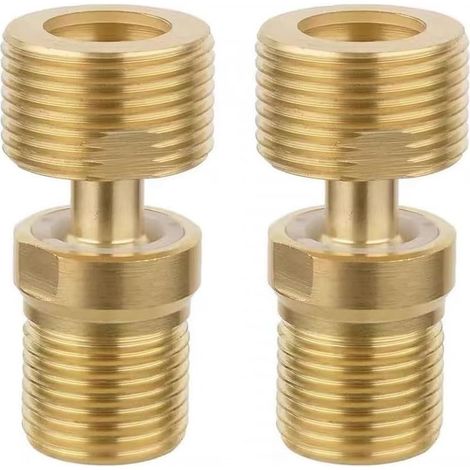 Rallonge de douche pivotante en cuivre à 360 degrés avec réglage d'angle excentrique, raccord coudé réducteur réglable, pour une solution d'alimentation en eau flexible dans la salle de bain et (2 piè (1/5)