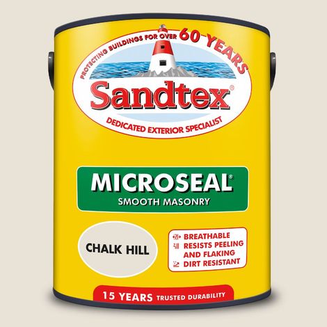 Sandtex 15 Year Microseal Smooth Masonry - Chalk Hill - 5L
