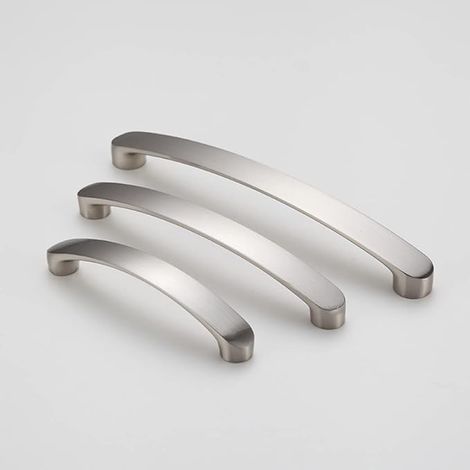Set di 2 maniglie per mobili, in acciaio inox spazzolato, per cassetti, ante di armadi, pensili da cucina, credenze da cucina (1/5)