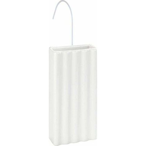Saturateur radiateur Lignes, humidificateur d'air à suspendre avec crochet inclus, céramique, 9x19,5x4 cm, blanc (1/4)
