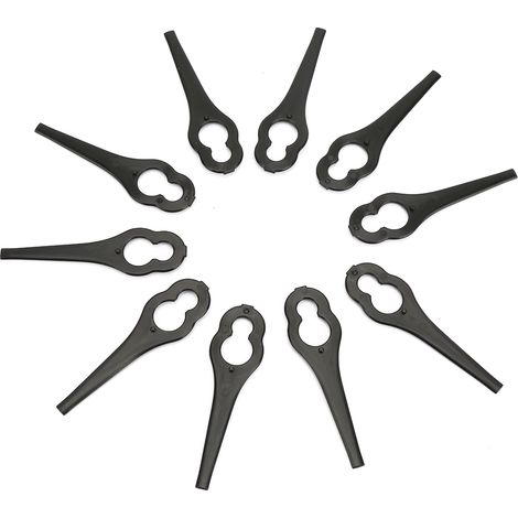 50 Kunststoffmesser für Rasenmäher, Rasenmäher-Ersatzteile für BOSCH ALM 28 30 Modell (schwarz) (1/5)