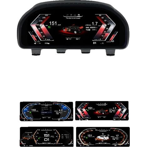 Tableau de bord, écran LCD de 12,3 pouces, compatible avec BMW Série 5/6/7 X3/X4/X5/X6 2009-2018, 5/6/7Series X3/X4/X5/X6-OM (1/2)