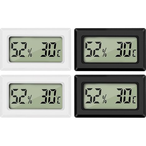 Mini thermomètre hygromètre température humidité -50 70 ℃ 10% 99% RH Portable (4 pièces) (1/5)