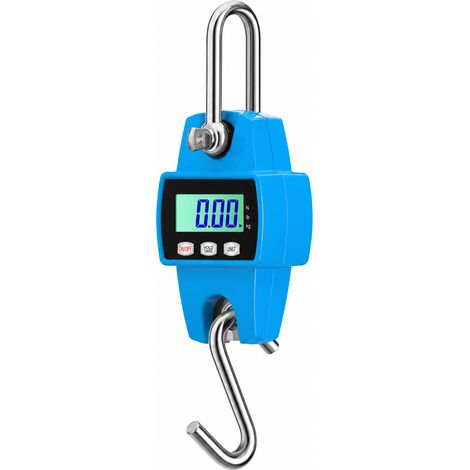 Báscula de Gancho Electrónica 300 kg Portátil Azul de Hierro (1/5)
