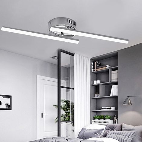Plafonnier LED style nordique design bande pour chambre et salon, décoration intérieure, lumière blanche AC85-265V (1/5)