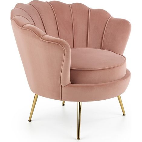 Sillón Houston 828, Rosa, 77x83x77cm, Tapiz, Patas: Metal, 0