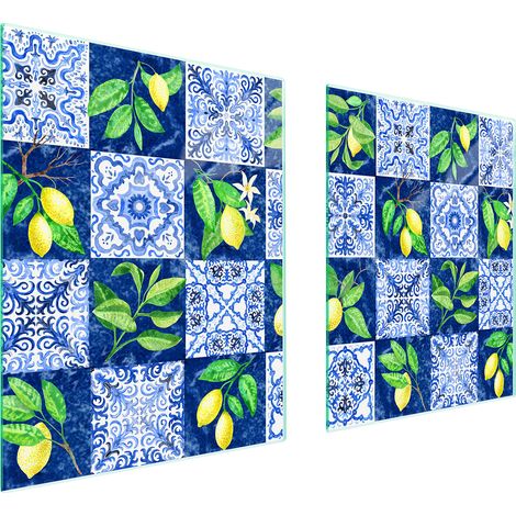 PLAQUE DE PROTECTION EN VERRE POUR POÊLE 85x52 MOSAÏQUE (1/5)