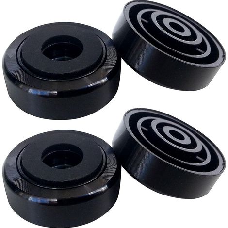 Set mit 4 rutschfesten Pads für Lautsprecher, Verstärker und Plattenspieler – Schwarz (1/4)