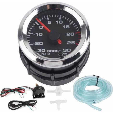 Pointeur de jauge universel Turbo Boost Affichage LED 7 couleurs 3030 PSI 52 mm de diamètre pour bateau de camion de voiture 12 V (1/5)