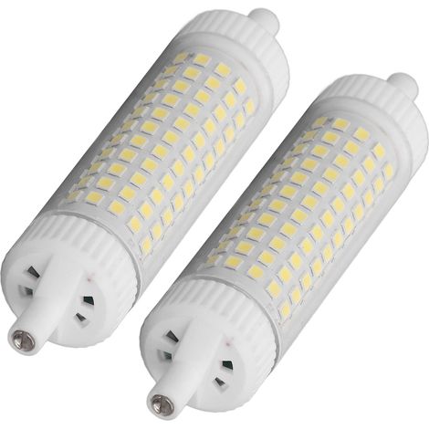 2 Pièces Ampoule LED R7S 118mm Dimmable 15W 154 LEDs Double Culot Projecteur pour Éclairage Maison Nuit Publicité 220V Blanc (1/5)
