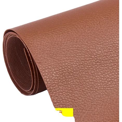 Cinta reparadora de cuero, autoadhesiva, impermeable, marrón claro - 20x30cm (1/2)