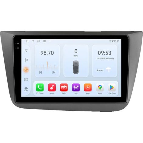 Reproductor multimedia para coche, sistema de navegación, integración con smartphone, compatible con Seat Altea 2004-2015 / Toledo 2004-2009, 9-QS8 (1/2)