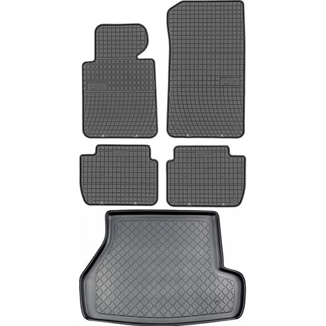 Juego de alfombrillas de goma para coche y maletero para BMW Serie 3 E46 Estate (1998-08.2005). (1/5)