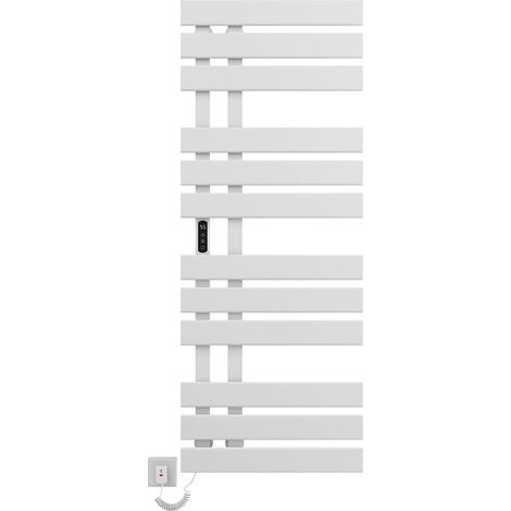 Seche Serviette Electrique, Seche Serviette Blanc WiFi, 500×1300mm, 450W, Porte-serviettes électrique, Radiateur Salle de Bain, Économie d'énergie -WiFi White Left (1/5)