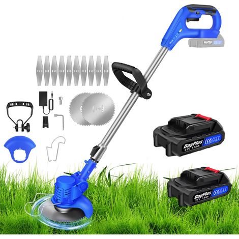 Cortacésped eléctrico inalámbrico de 1500 W  Herramienta de jardinería plegable y ajustable con 2 baterías para cortar, recortar, etc.