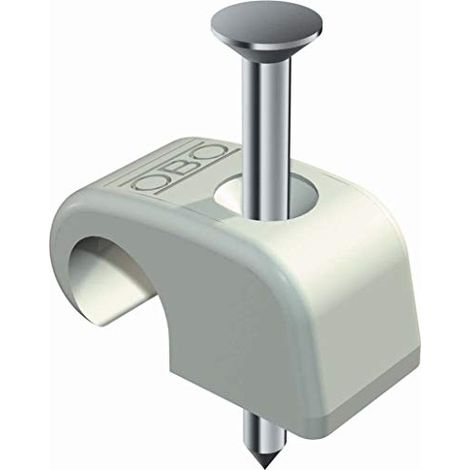 OBO Bettermann Clip adesiva 4-7mm, L18 polipropilene grigio chiaro RAL 7035, 2228610