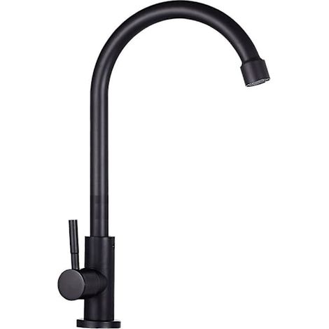 Robinet de cuisine/salle de bain à sortie unique, robinet d'eau froide rotatif (29 x 17,5 cm) (1/2)