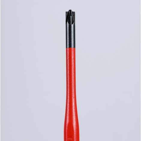 KNIPEX 98 25 01 SLS Giraviti (Slim) PlusMinus Pozidriv® impugnatura isolante, in materiale bicomponente, collaudato VDE brunita 187 mm