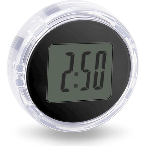 Horloge Numérique de Moto, IP64 Imperméable Montre pour Guidon de Vélo Etanche Montre pour Voiture Autocollante, Adhésives Mini Horloge pour Moto pour Voiture Véhicule SUV(Pas de rétro éclairage)
