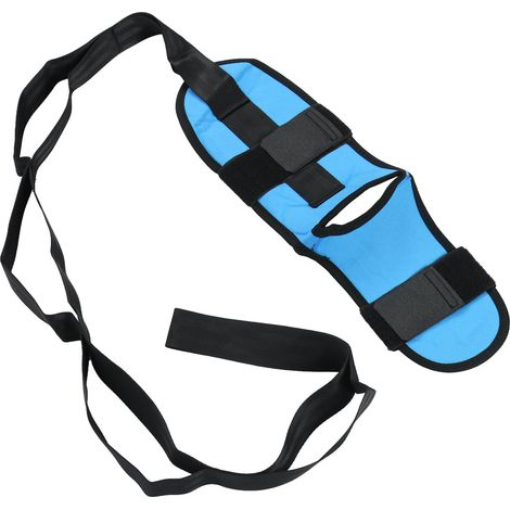 Sangle d'étirement des jambes, relaxation musculaire, haute élasticité, amélioration de la flexibilité, rééducation, sangle d'étirement des pieds bleue (1/5)