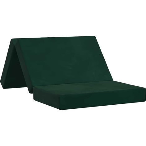 Maison Exclusive - Divano Letto Pieghevole 80 x 67 x 45 cm Verde Scuro (1/5)