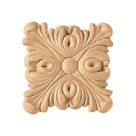 Fregio decorazione in legno cod 13108 - mm 75 x 75 (1/2)