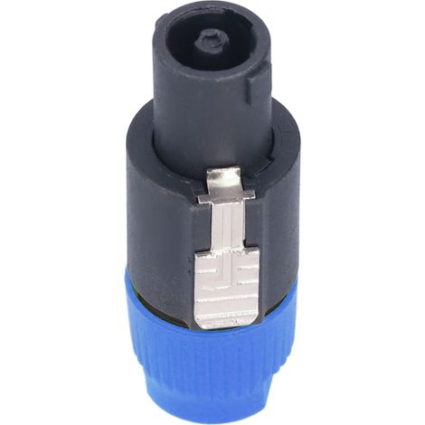 4-poliger Drehverriegelungs-Audiostecker CNL4FC Blau für Leistungsverstärker - 4-teiliges Set ABS und Messing H59-1 Kompatibel mit 6-15 mm Kabeln (1/5)