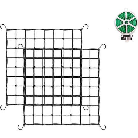 2 lot Trellis Netting pour culture tente Scrog Nets avec crochets 4x 4ft renforcé plante support pour Horticulture (1/5)